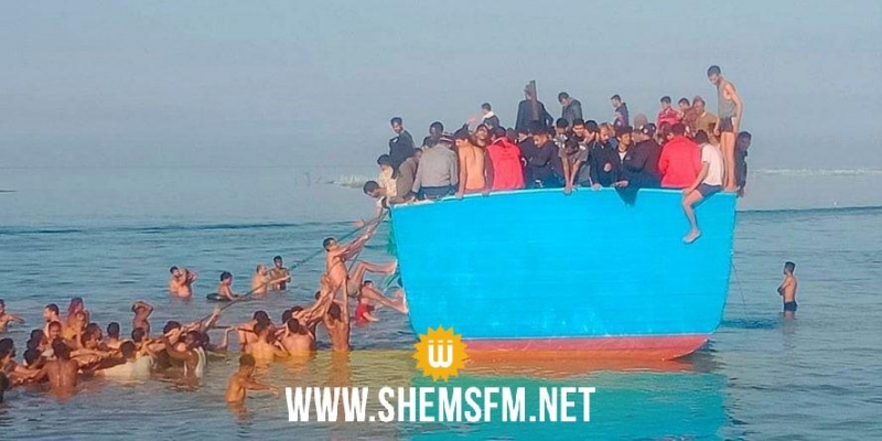قبالة سواحل قرقنة: إنقاذ 487 مهاجر غير نظامي
