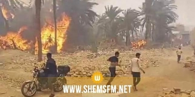 Gabes : un énorme incendie dans l’oasis d’El Hamma