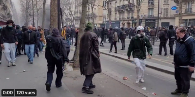 تجــدد المظاهرات في فرنسا .. والأمن يستعمل الغاز المسيل للدموع 