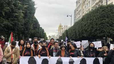 صور من المسيرة الوطنية ضد التقـتيل والعنف المسلَط على النسـاء