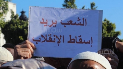 شارع الحبيب بورقيبة: أنصار حركة النهضة يحتجون ضد 'الإنقلاب' (صور صالح الحبيبي)