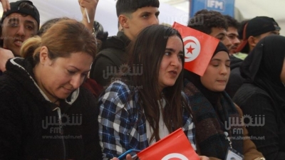 جماهير المنتخب التونسي بشارع الحبيب بورقيبة