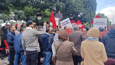  مسيرة جبهة الخلاص الوطني من الباساج لشارع الحبيب بورقيبة 