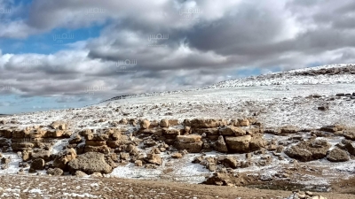 القصرين : مرتفعات منطقة الشار بمعتمدية تالة تتزين بالثلوج