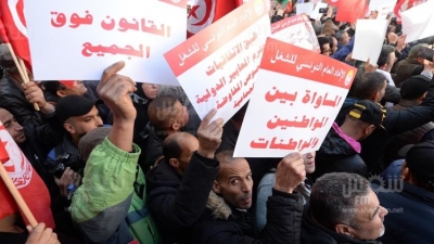العاصمة: مسيرة الاتحاد العام التونسي للشغل (صور صالح الحبيبي)