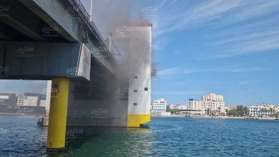 بنزرت: حريق هائل بغرفة التحكم في الجسر المتحرك (صور)